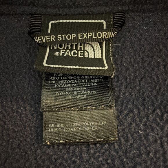 The North Face Men’s Large Navy Blue Full Zip Fleece Jacket Lightweight Outdoor - Picture 5 of 10